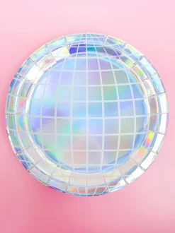 Iridescent Disco Ball Lunch Plates 8ct