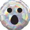 Iridescent Ghost Face Balloon 18in
