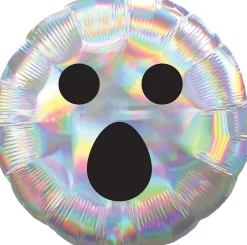Iridescent Ghost Face Balloon 18in