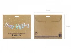 Iridescent Happy Birthday Letter Banner