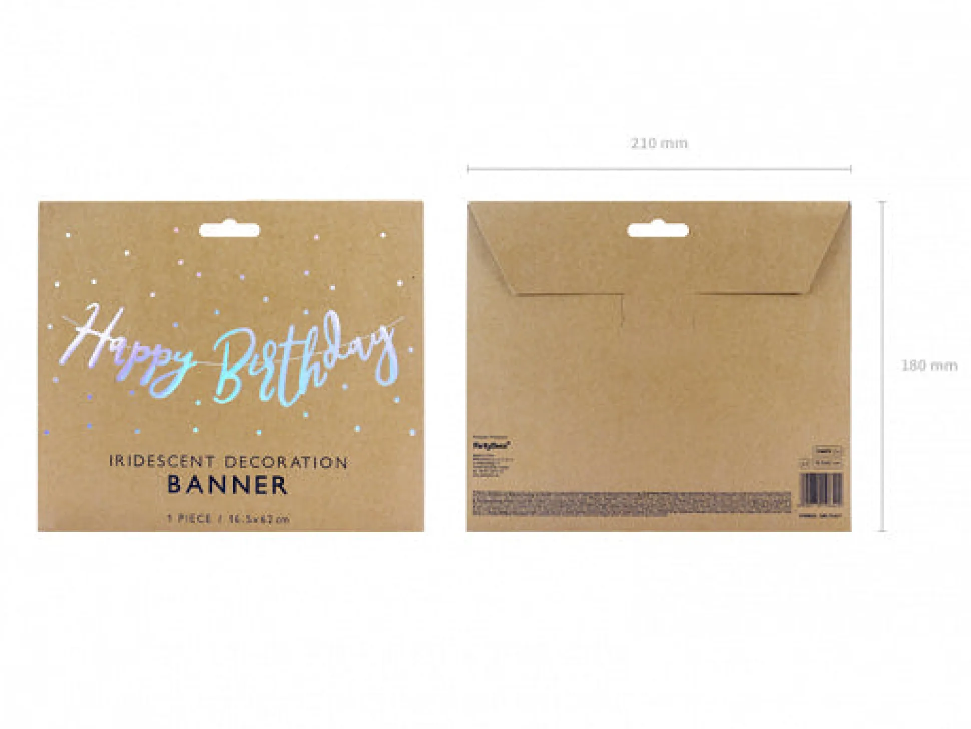 Iridescent Happy Birthday Letter Banner
