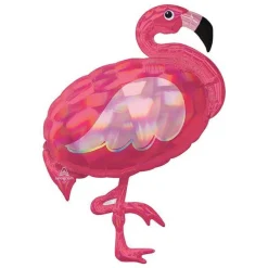 Iridescent Pink Flamingo Balloon 33in