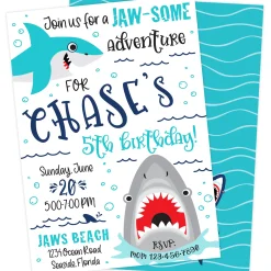 Jawsome Shark Birthday Invitation