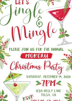Jingle & Mingle Christmas Party Invitation