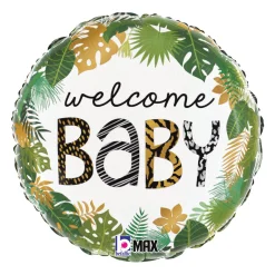 Jungle Welcome Baby Balloon 18in