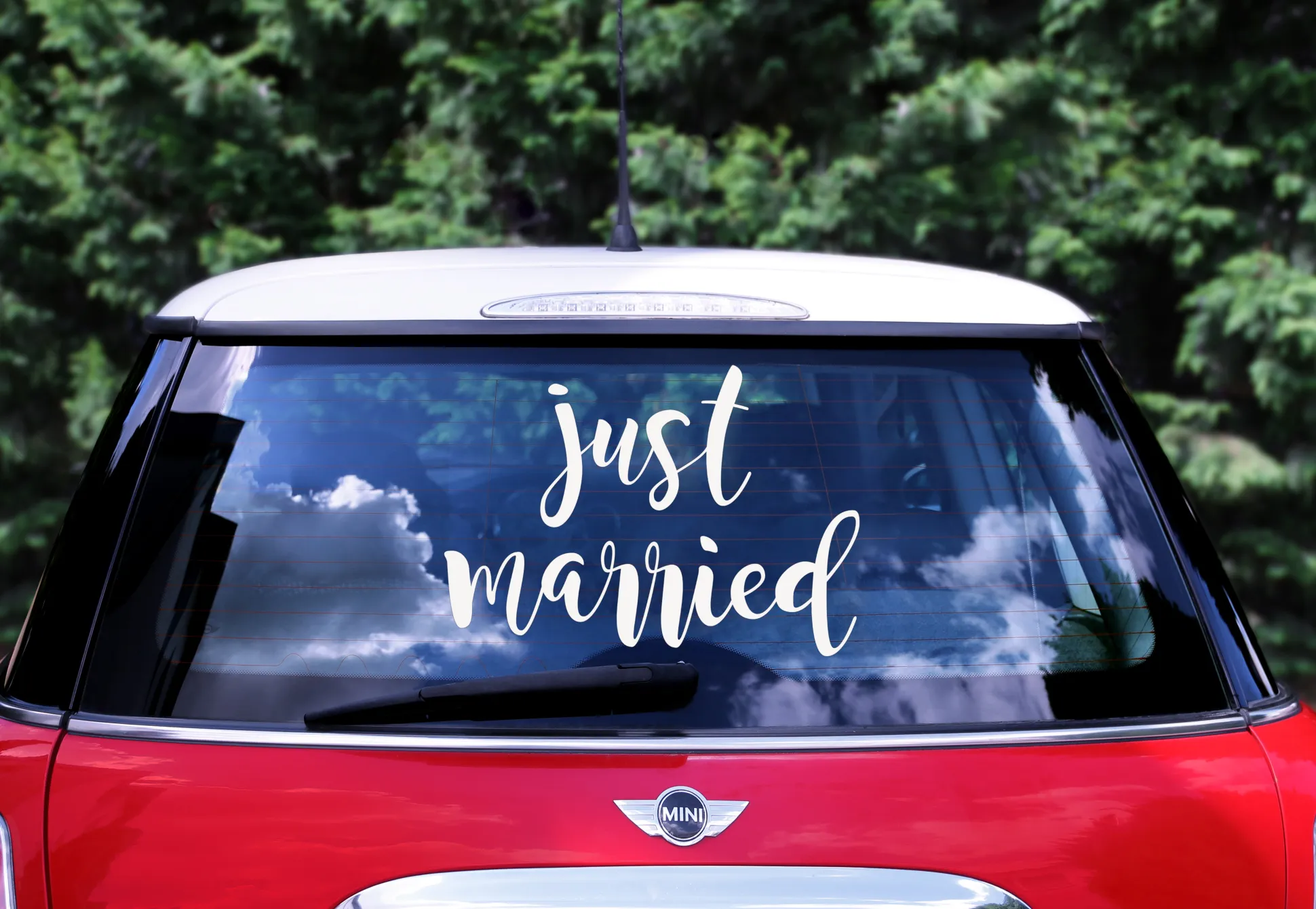 Just Married Car Sticker