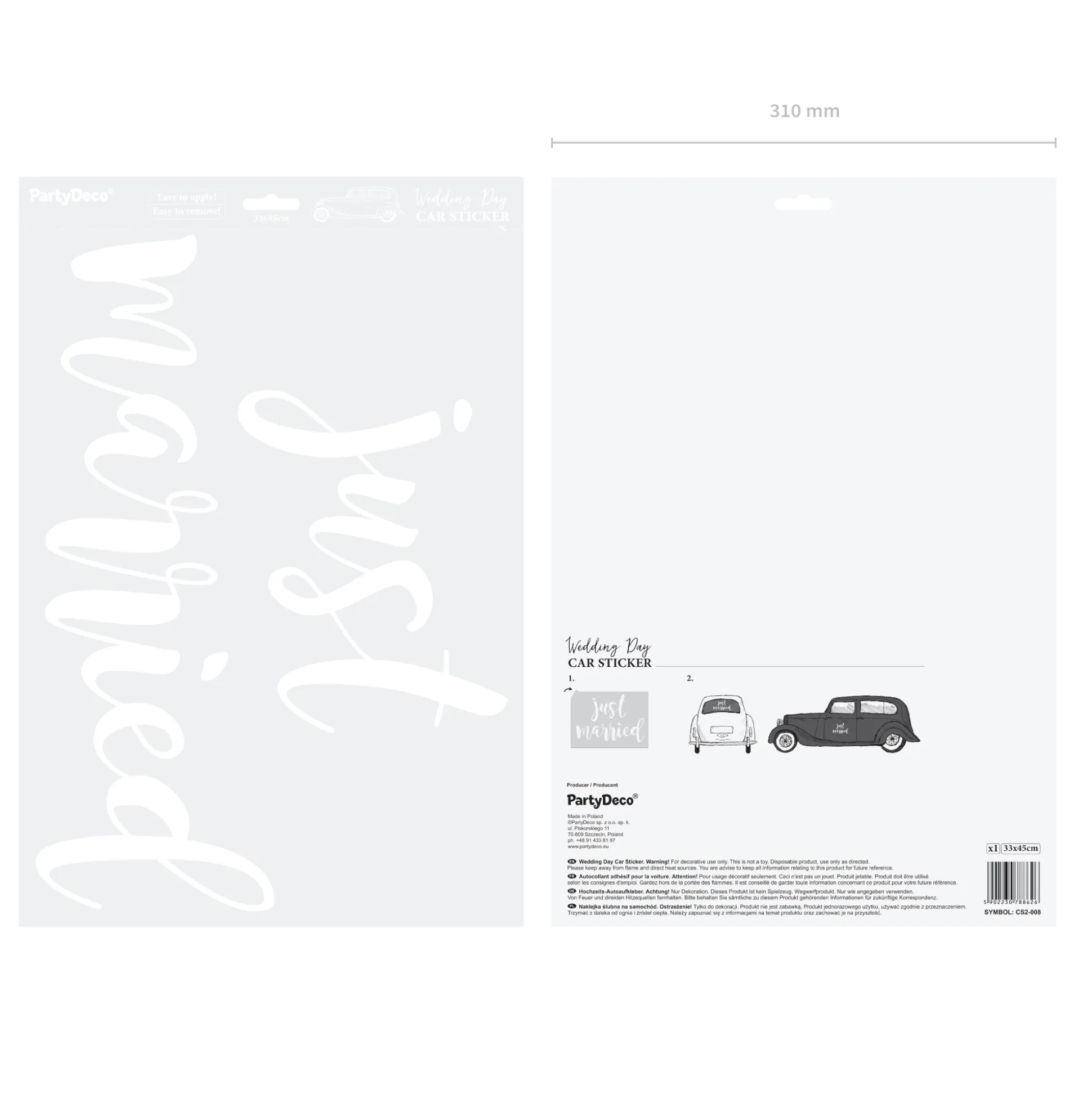 Just Married Car Sticker
