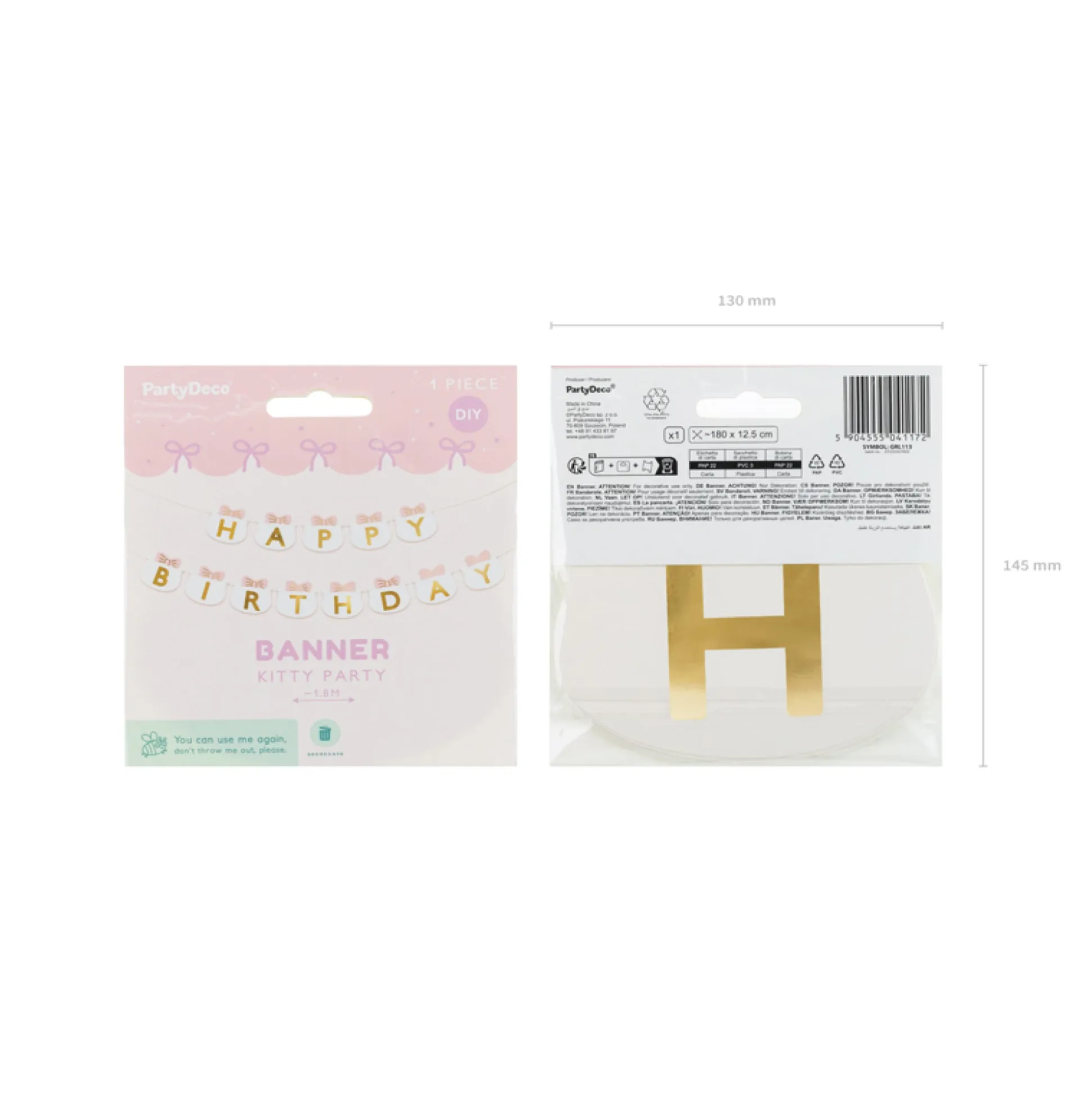 Kitty Cat Birthday Banner 6ft