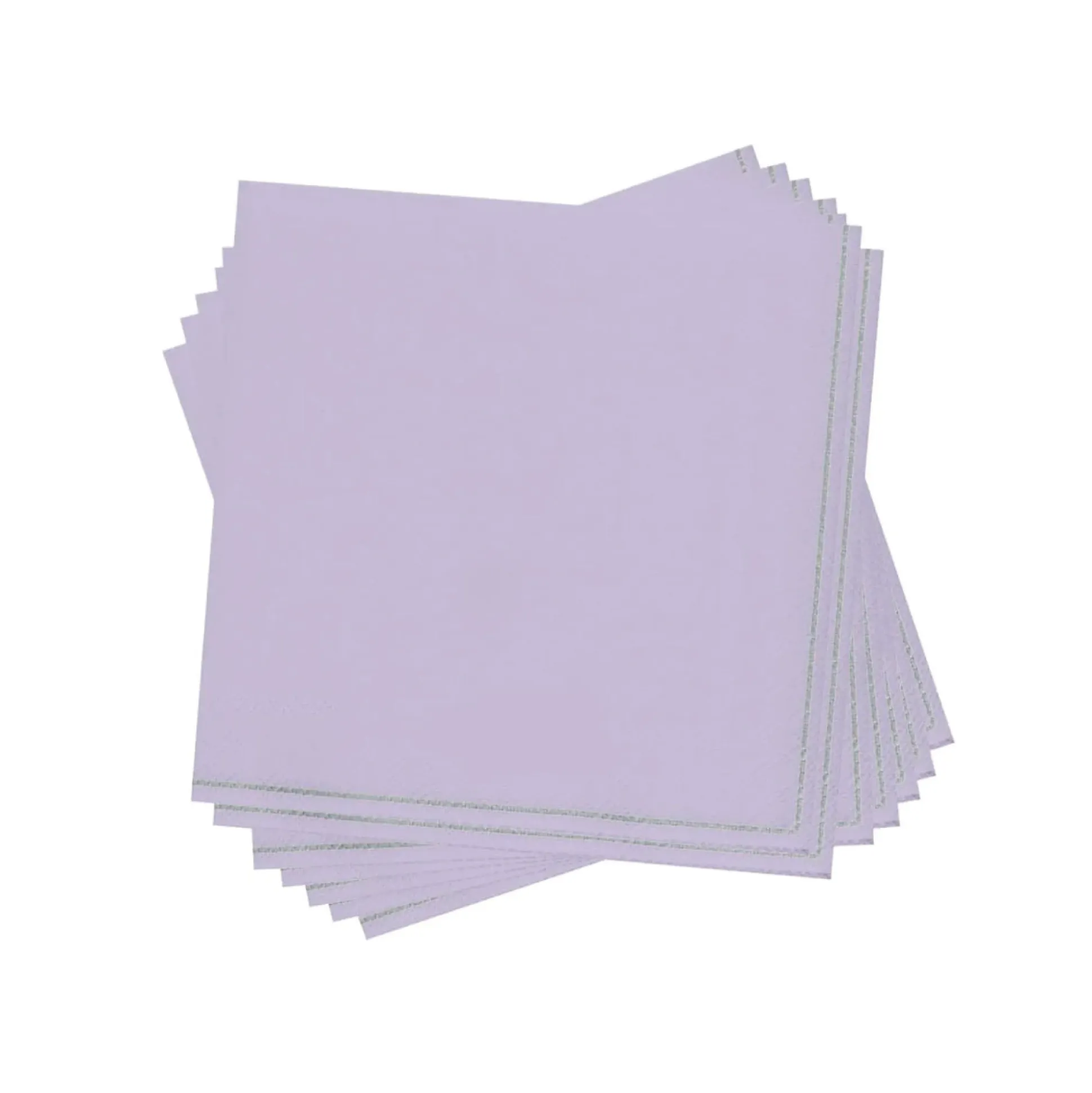 Lavender & Silver Stripe Lunch Napkins 20ct