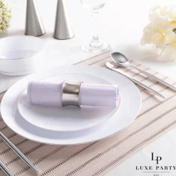 Lavender & Silver Stripe Lunch Napkins 20ct