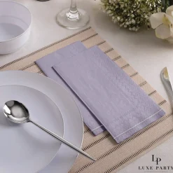 Lavender & Silver Stripe Paper Guest Towels 16ct