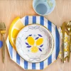 Lemon Grove Blue Bow Dessert Plates 8ct