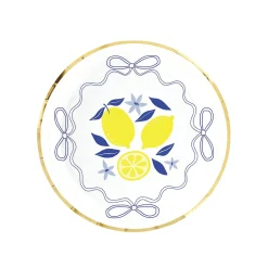 Lemon Grove Blue Bow Dessert Plates 8ct