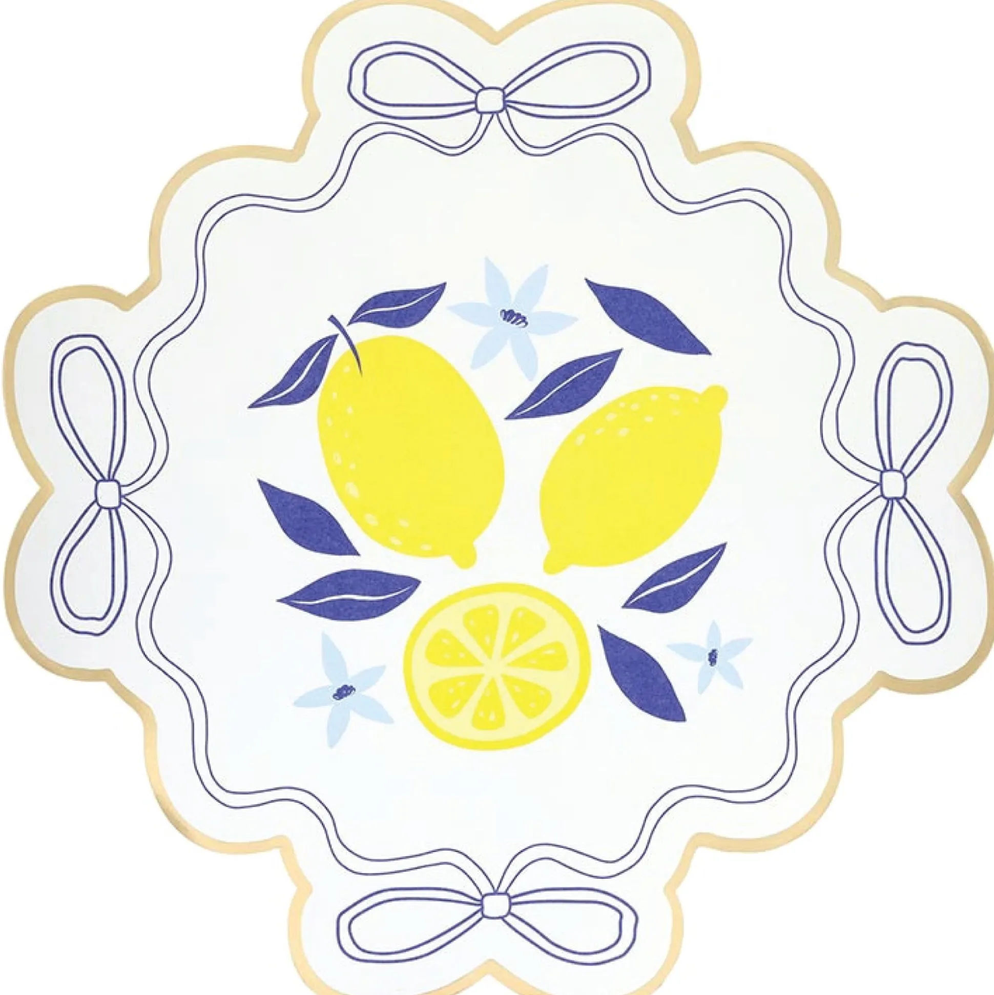 Lemon Grove Blue Bow Placemats 24ct