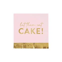 Let Them Eat Cake Fringed Dessert Napkins 20ct