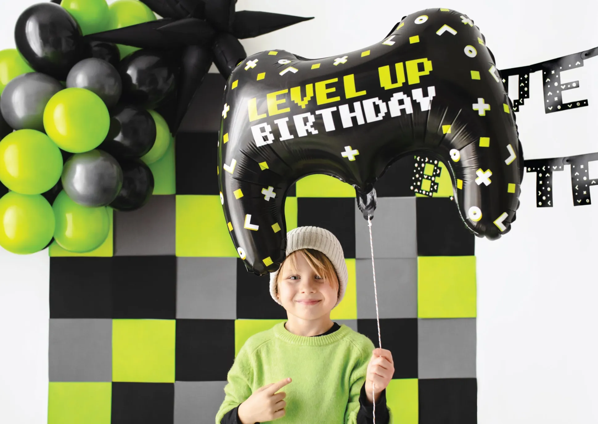 Level Up Birthday Controller Foil Balloon 25.5in