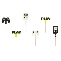 Level Up Video Game Cupcake Toppers 6ct