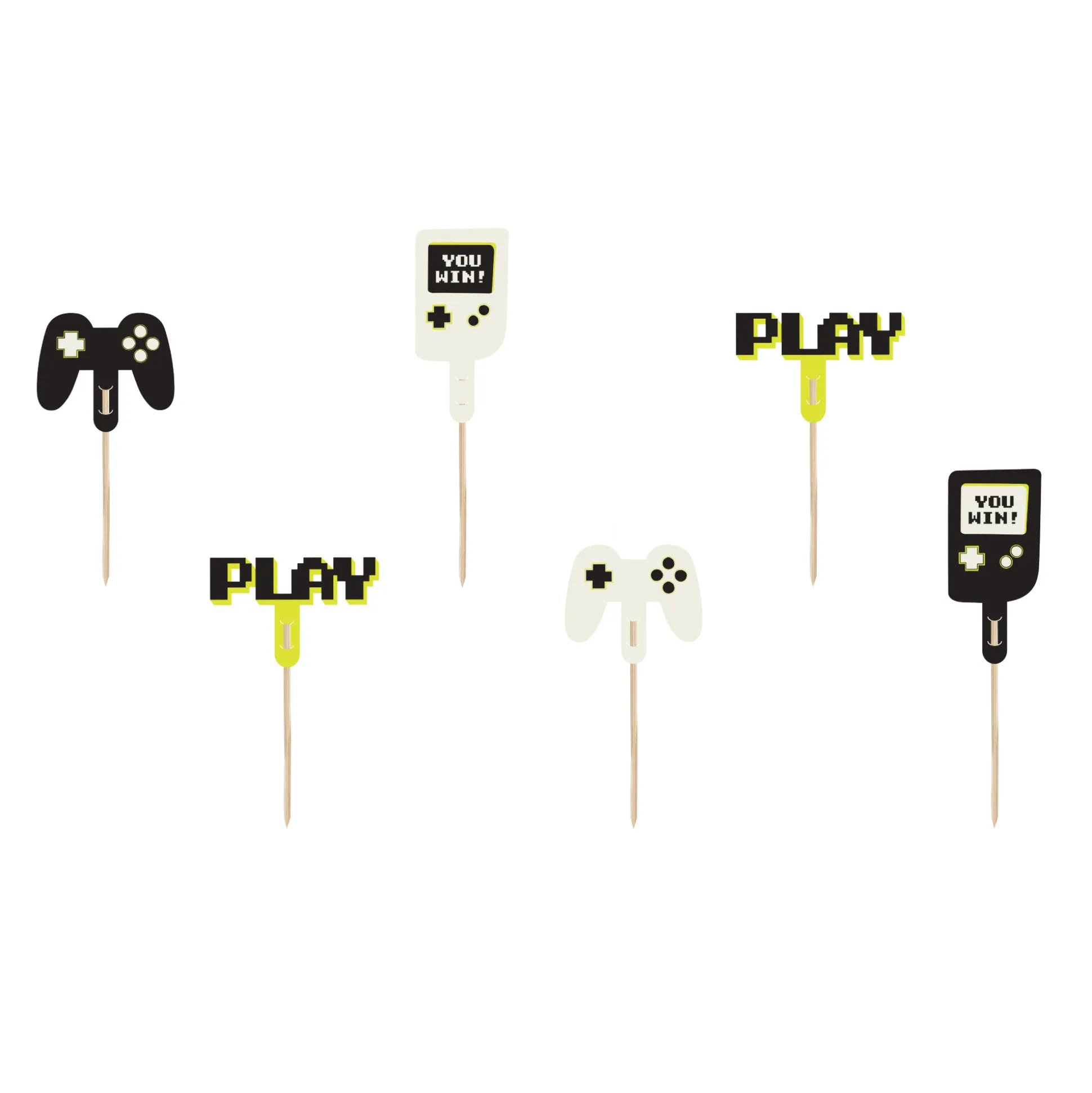 Level Up Video Game Cupcake Toppers 6ct