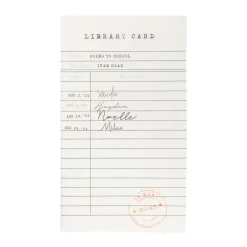 Library Card Paper Guest Towels 24ct