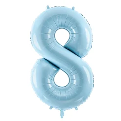 Light Blue 0-9 Number Balloon 34in