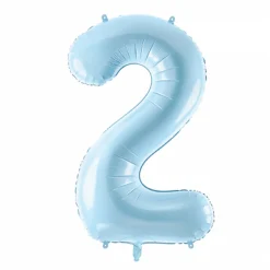 Light Blue 0-9 Number Balloon 34in