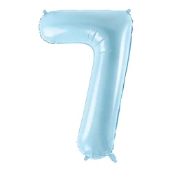 Light Blue 0-9 Number Balloon 34in