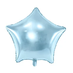 Light Blue Star Foil Balloon 19in