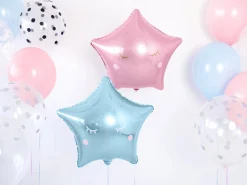 Light Blue Star Foil Balloon 19in