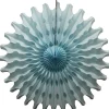 Light Blue Tissue Paper Fan 18in
