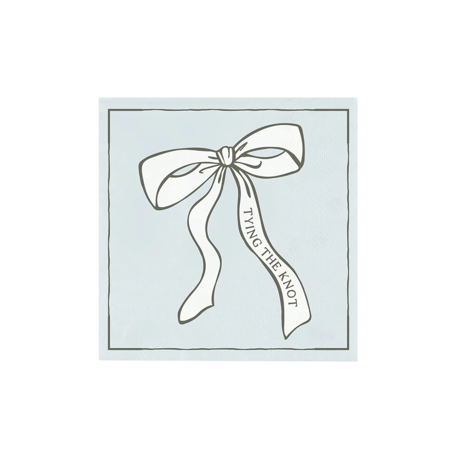 Light Blue Tying the Knot Dessert Napkins 20ct