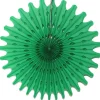 Light Green Tissue Paper Fan 18in