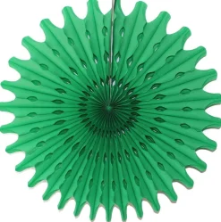 Light Green Tissue Paper Fan 18in