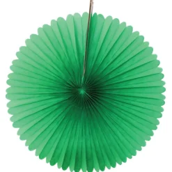 Light Green Tissue Paper Fan 13in