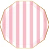 Light Pink Cabana Striped Dinner Plates 8ct