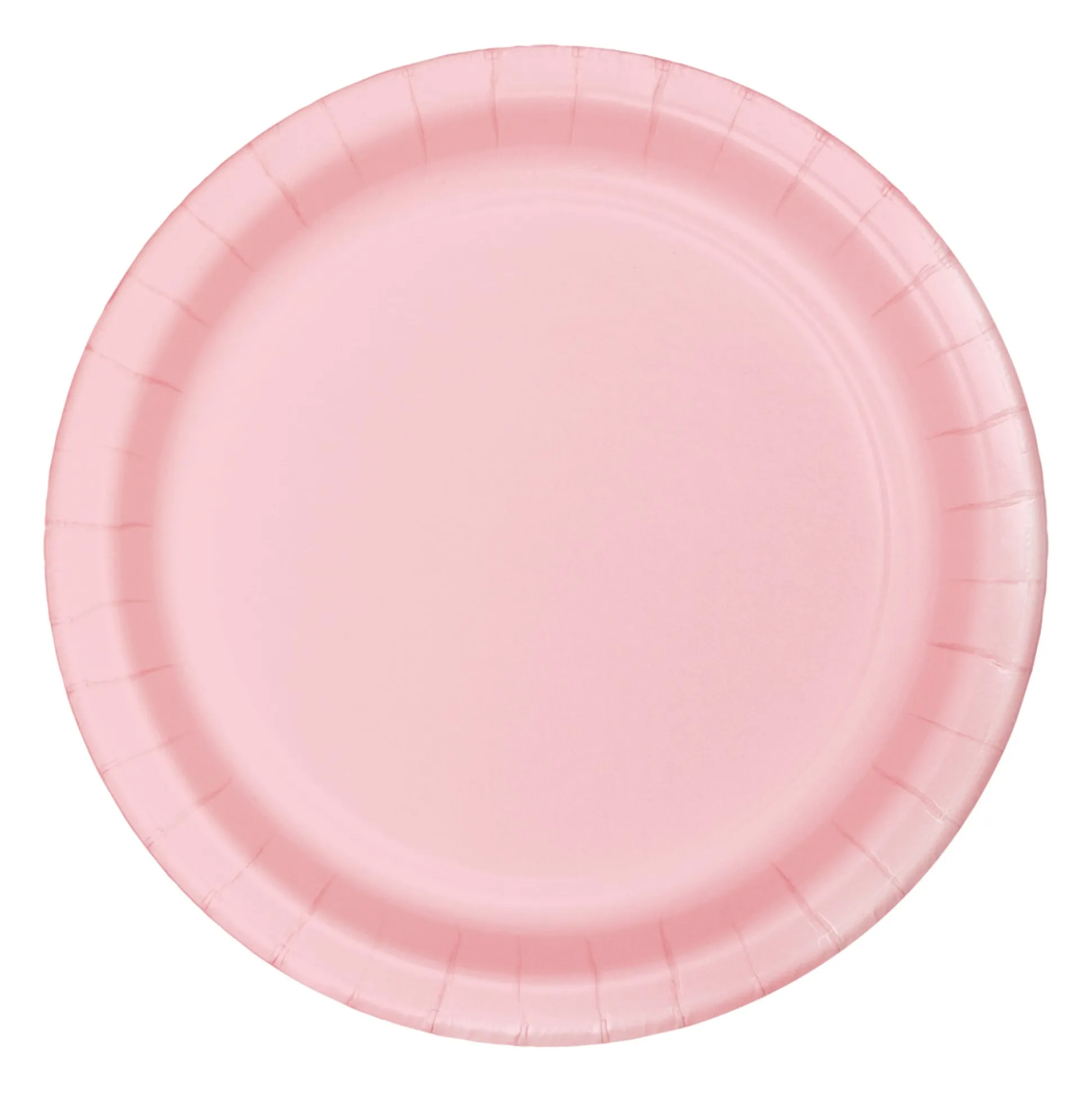 Light Pink Paper Lunch Plates 8ct