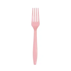 Light Pink Plastic Forks 24ct