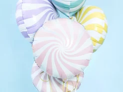 Light Pink Swirly Lollipop Foil Balloon 14in