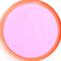 Light Purple & Coral Colorblock Dinner Plates 8ct