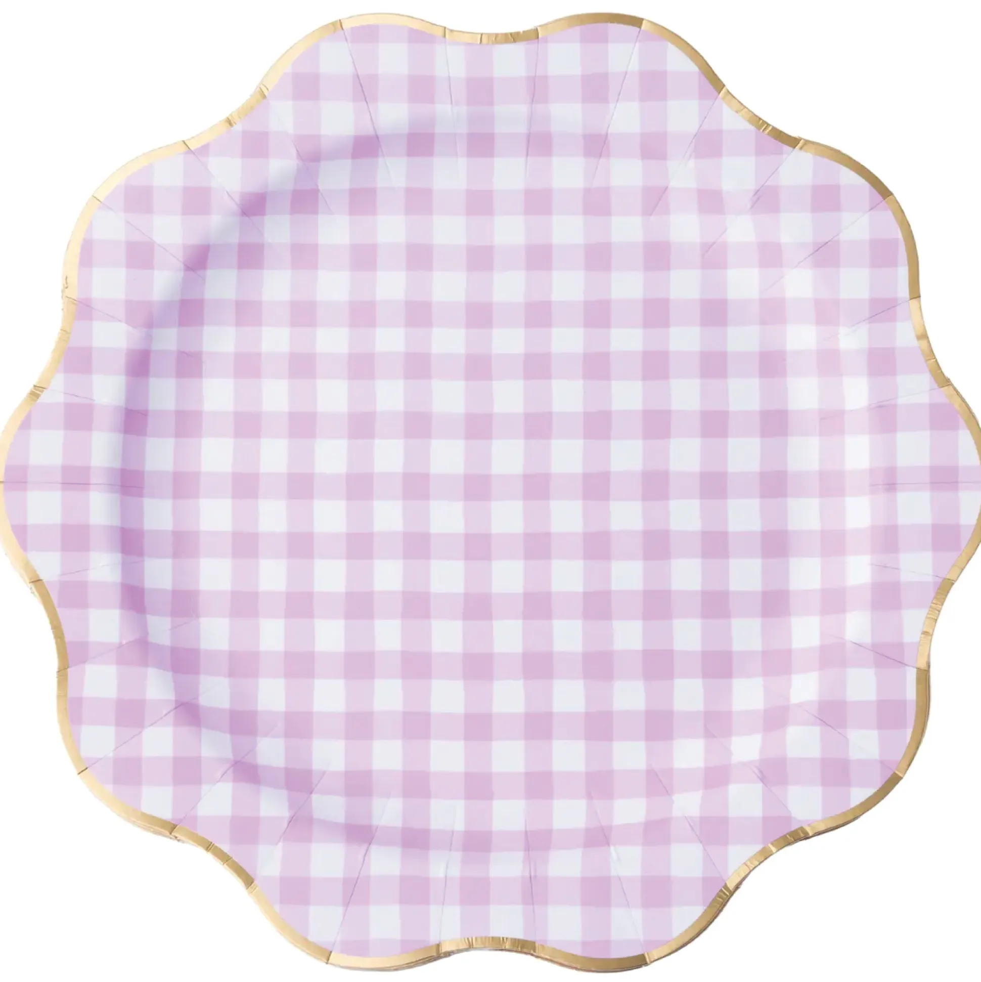 Lilac Gingham Dinner Plates 8ct