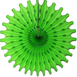 Lime Tissue Paper Fan 18in