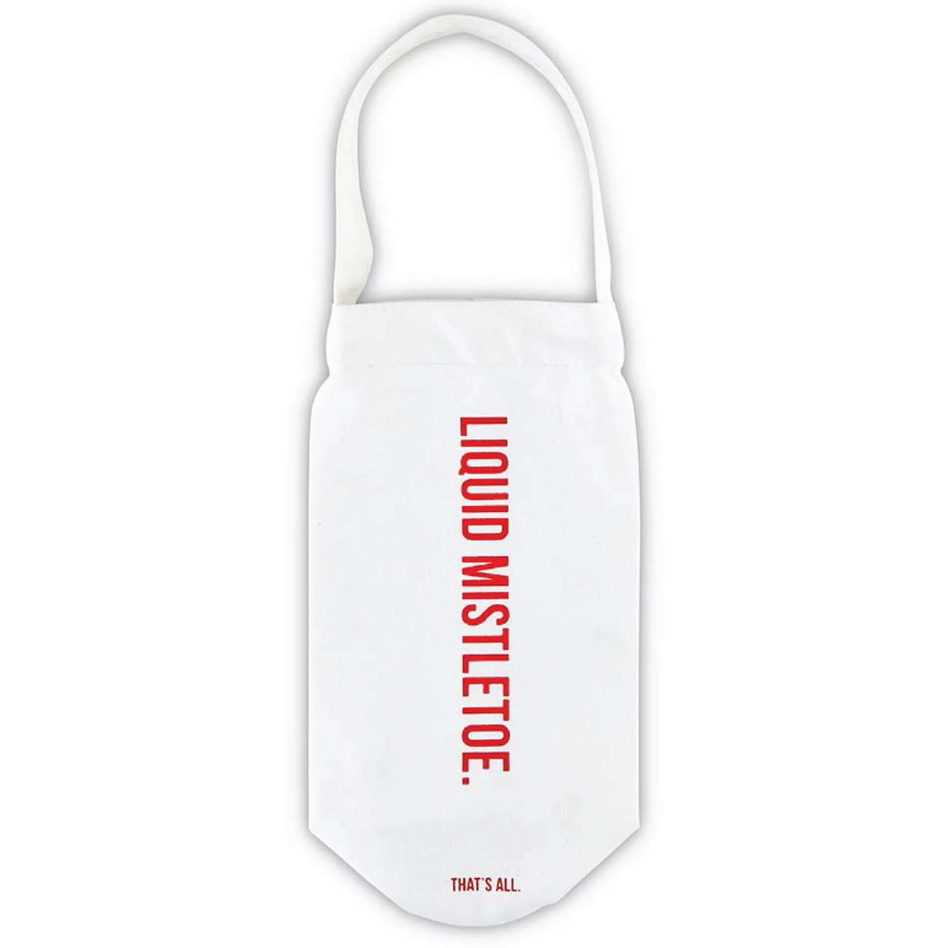 Liquid Mistletoe Canvas Wine Bottle Bag 1ct