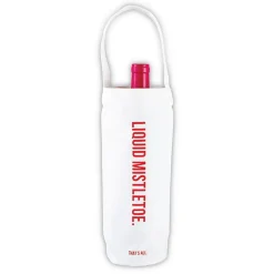 Liquid Mistletoe Canvas Wine Bottle Bag 1ct