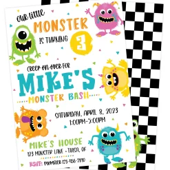 Little Monster Birthday Party Invitation