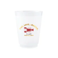 Live Love Lobster Plastic Cups 8ct