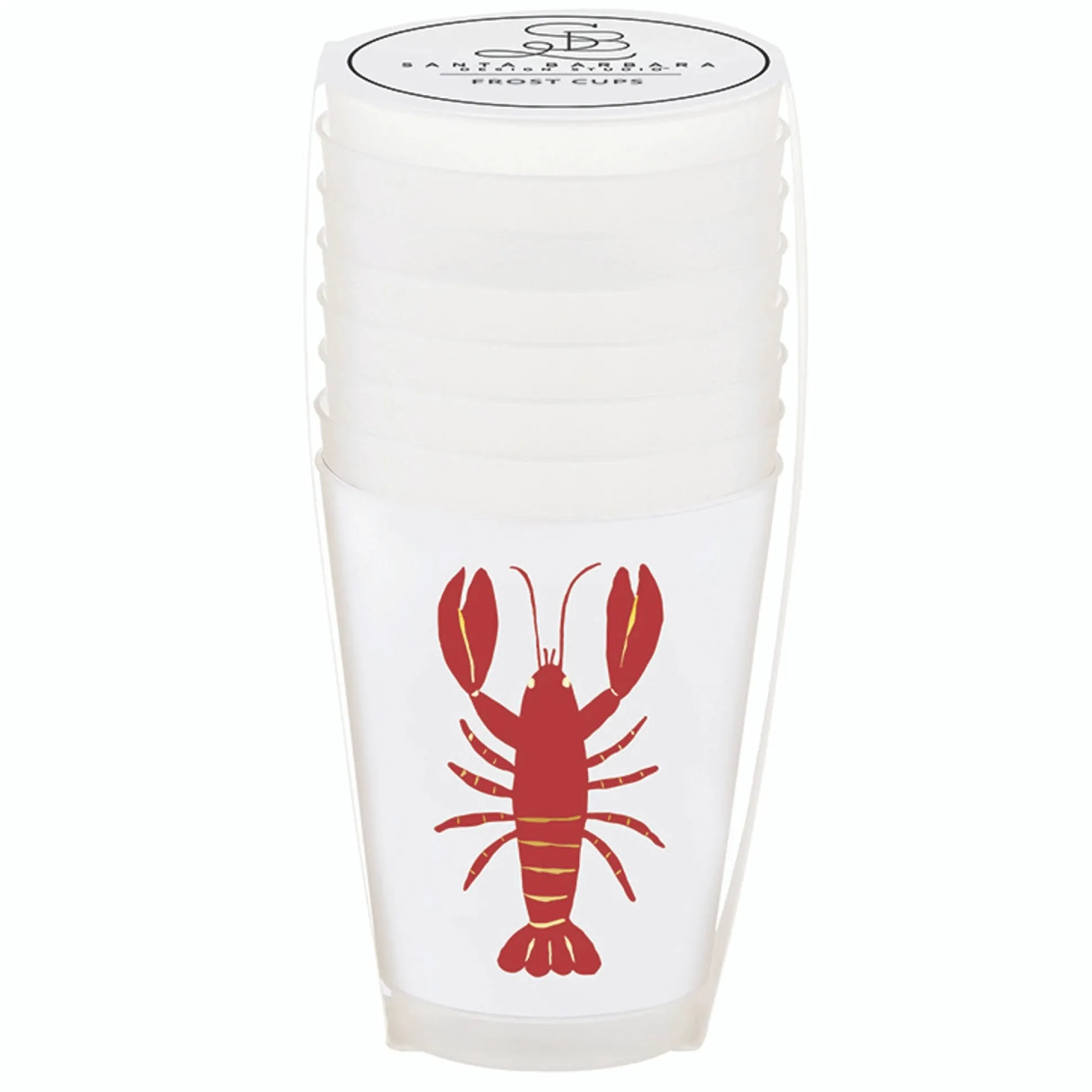 Lobster + Crab Plastic Cups 8ct