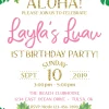 Luau Birthday Party Invitation