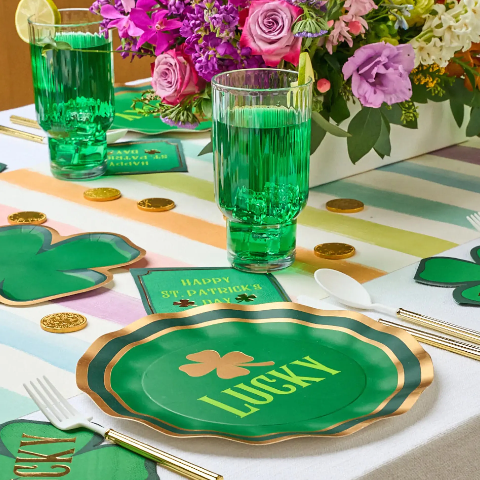 Lucky Clover St. Patrick's Day Dessert Napkins 16ct