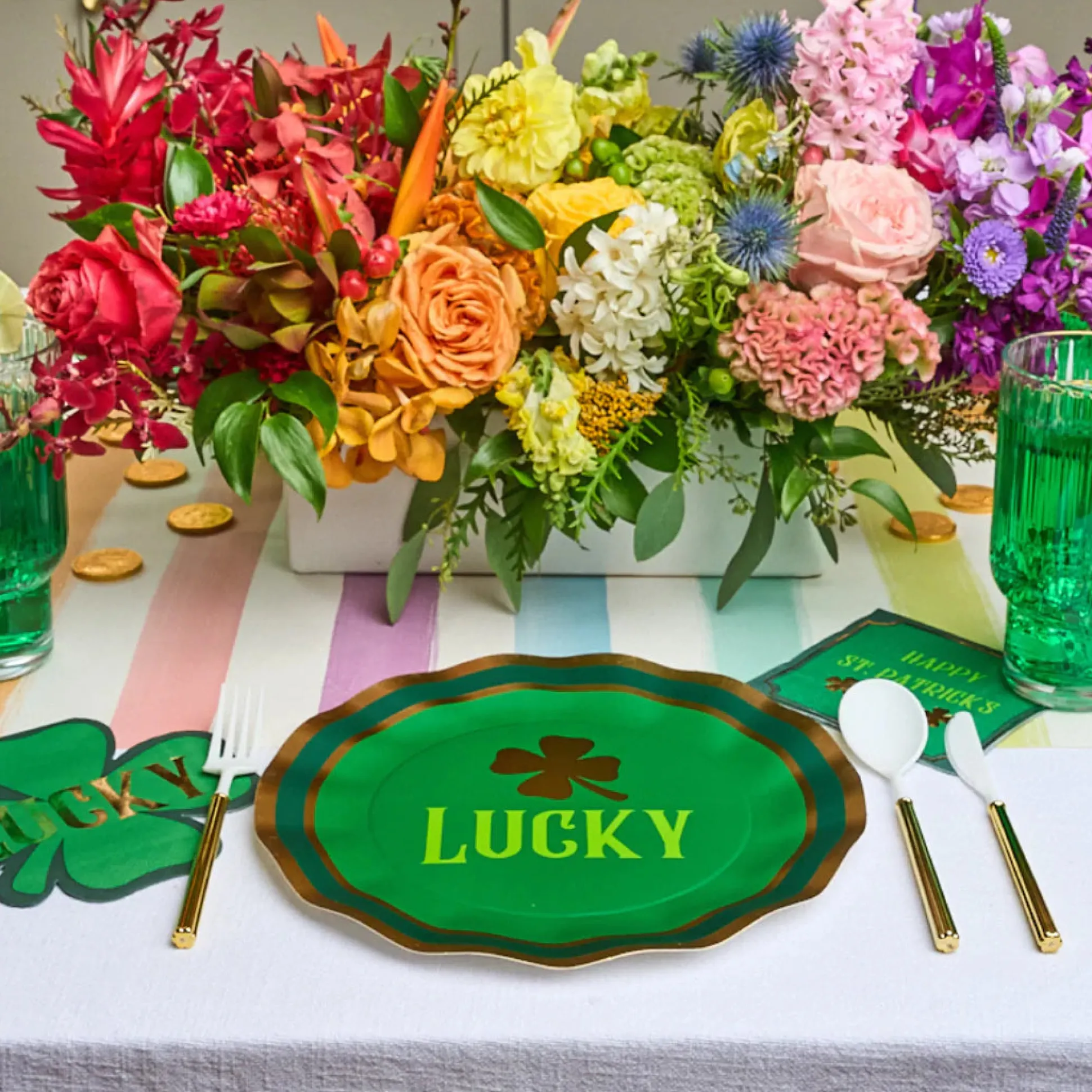 Lucky Clover St. Patrick's Day Dessert Napkins 16ct