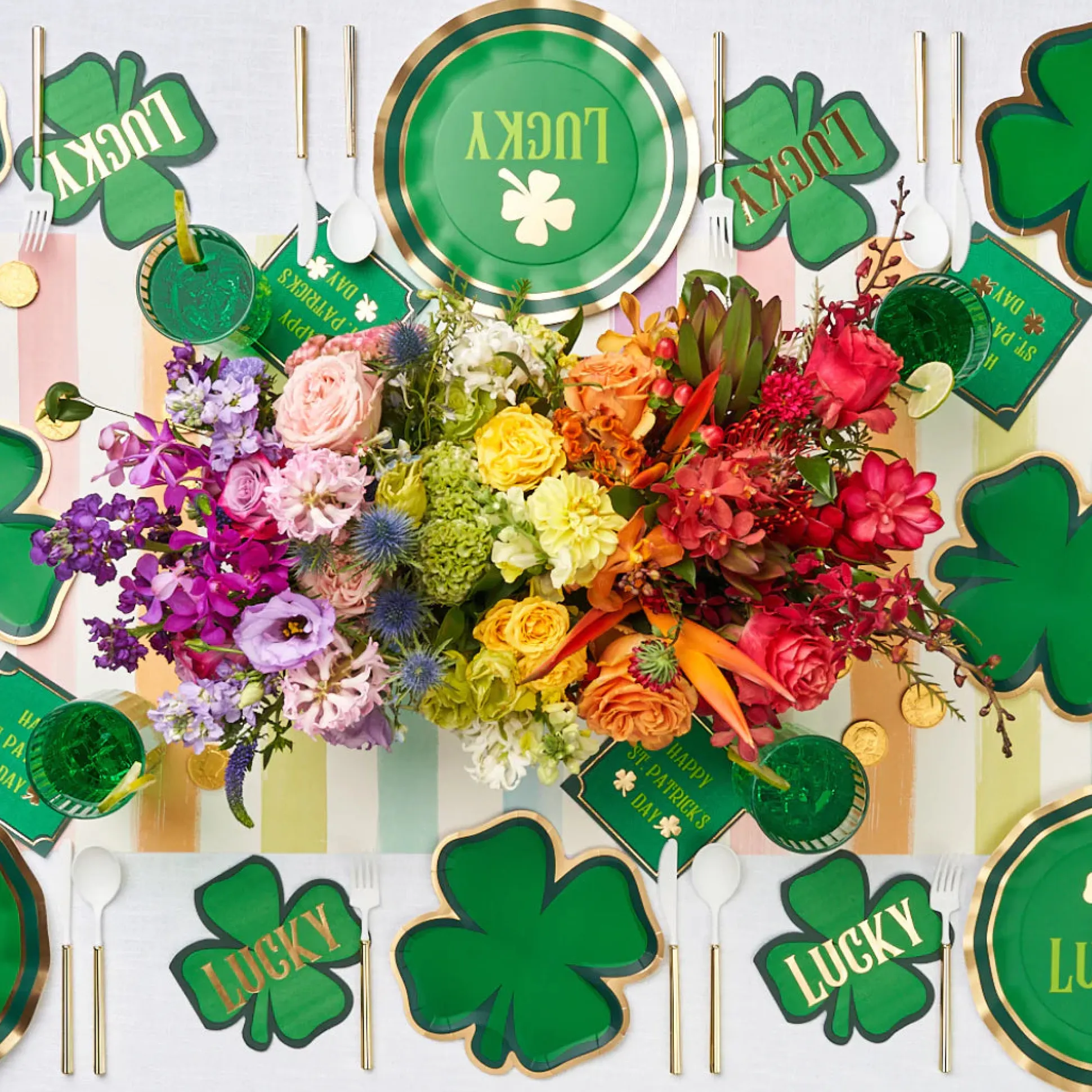 Lucky Clover St. Patrick's Day Dessert Napkins 16ct