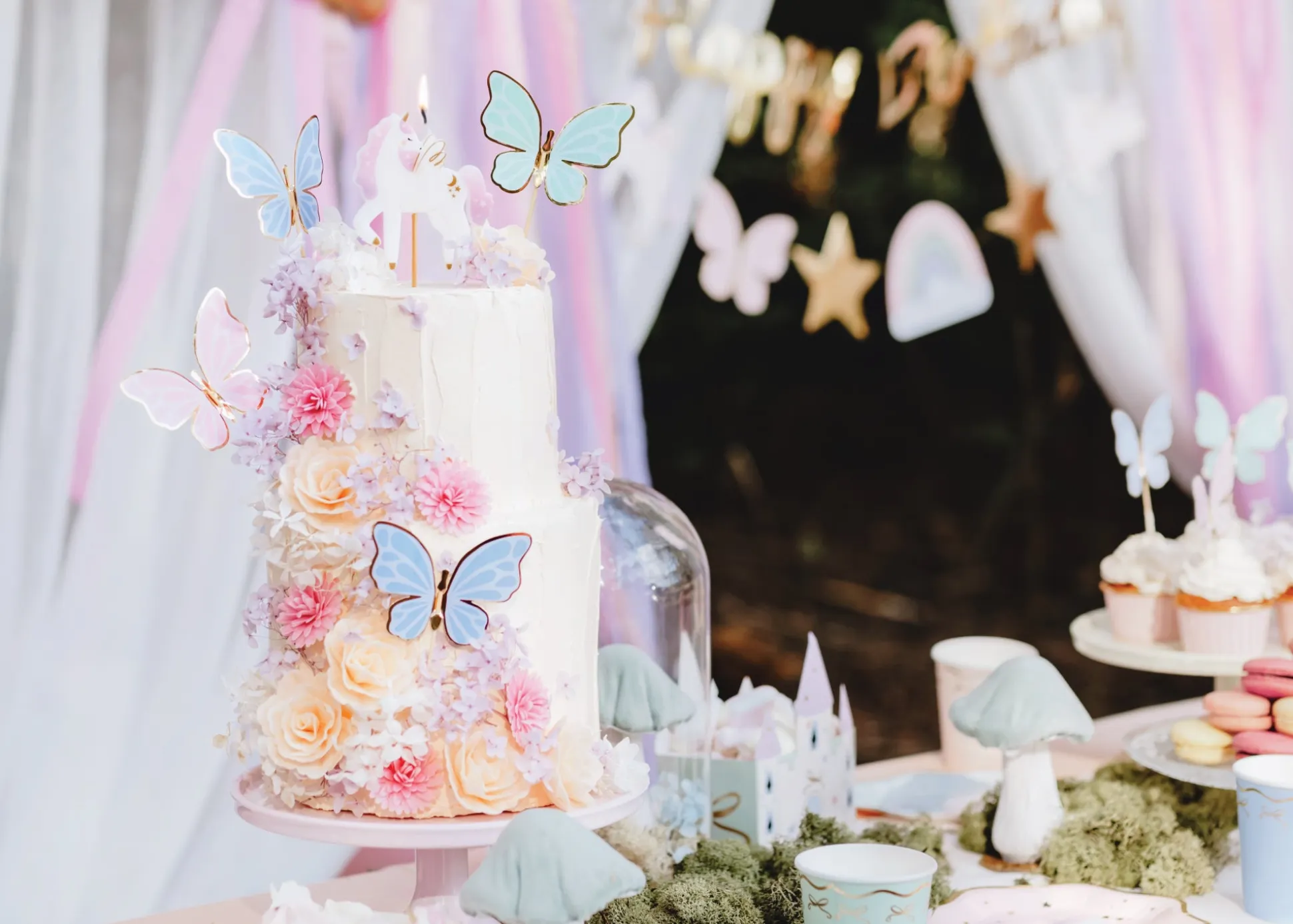 Magical Butterfly Cake Toppers 9ct